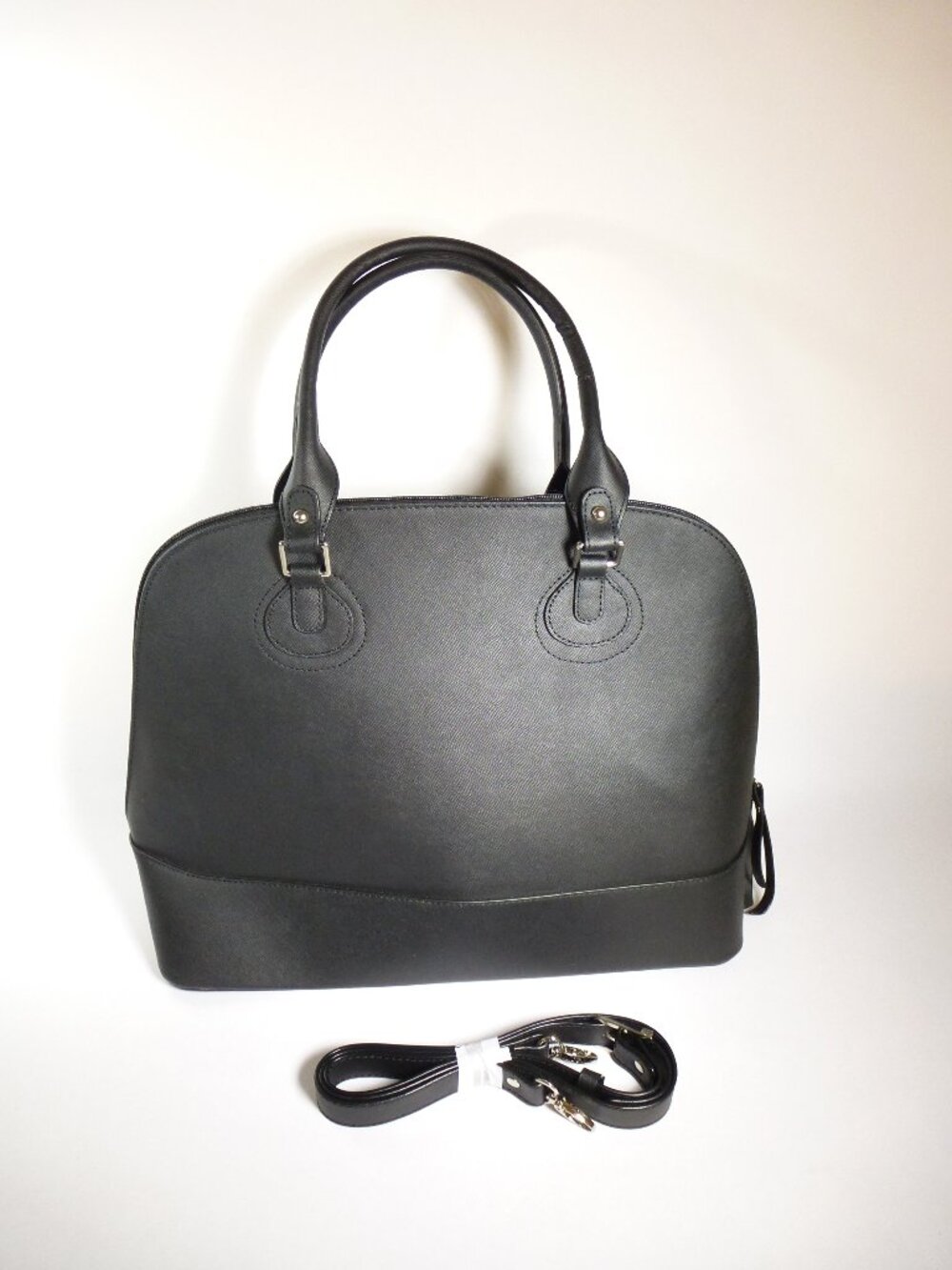 New Florence Leather Market black extra large Italian leather tote